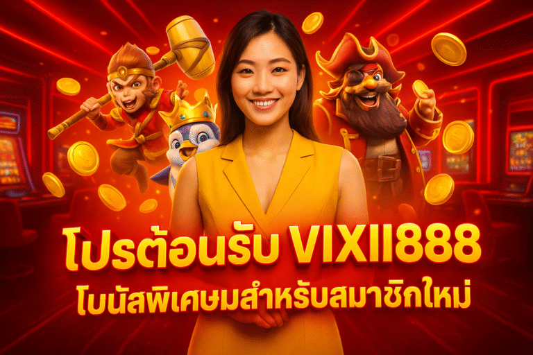โปรต้อนรับ VIXII888 โบนัสพิเศษสำหรับสมาชิกใหม่