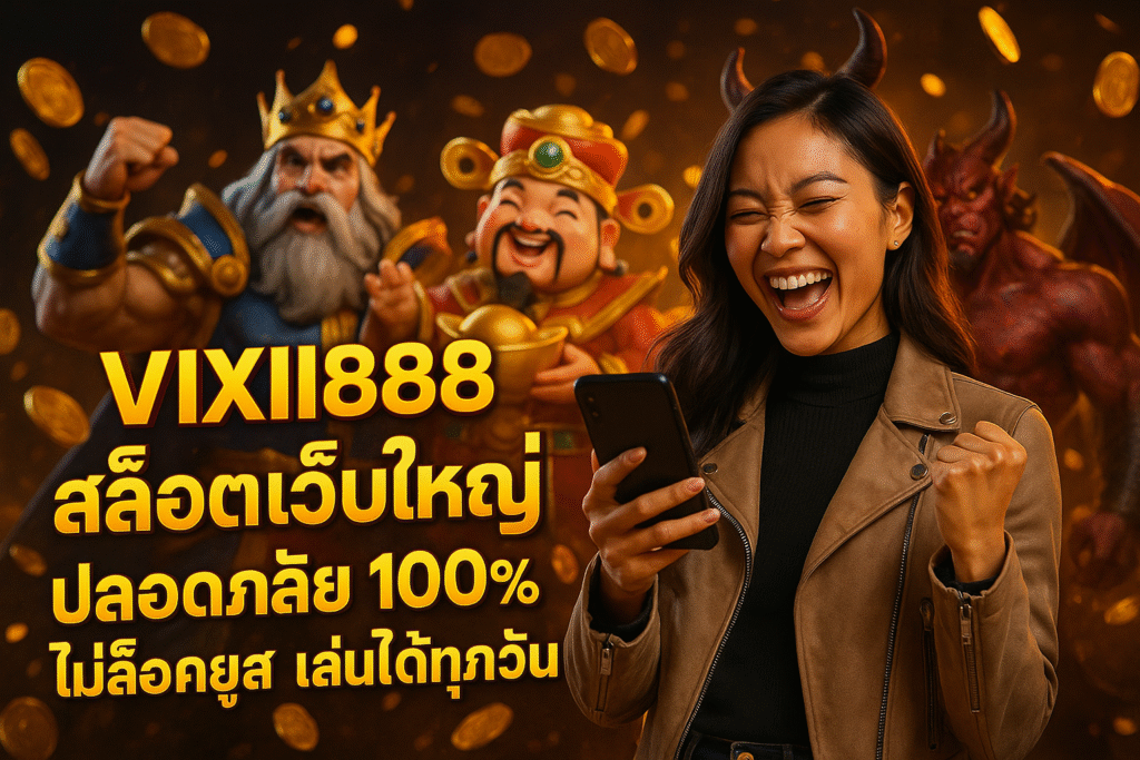 VIXII888 สล็อตเว็บใหญ่ ปลอดภัย 100% ไม่ล็อคยูส เล่นได้ทุกวัน
